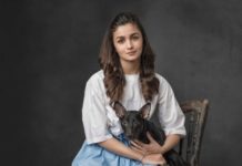 Alia Bhatt with a stray dog